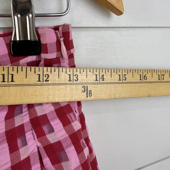 NEW Eva Franco Pink TEXTURED PLAID Midi Skirt WOMEN 2 Party ANTHROPOLOGIE - Picture 8 of 12